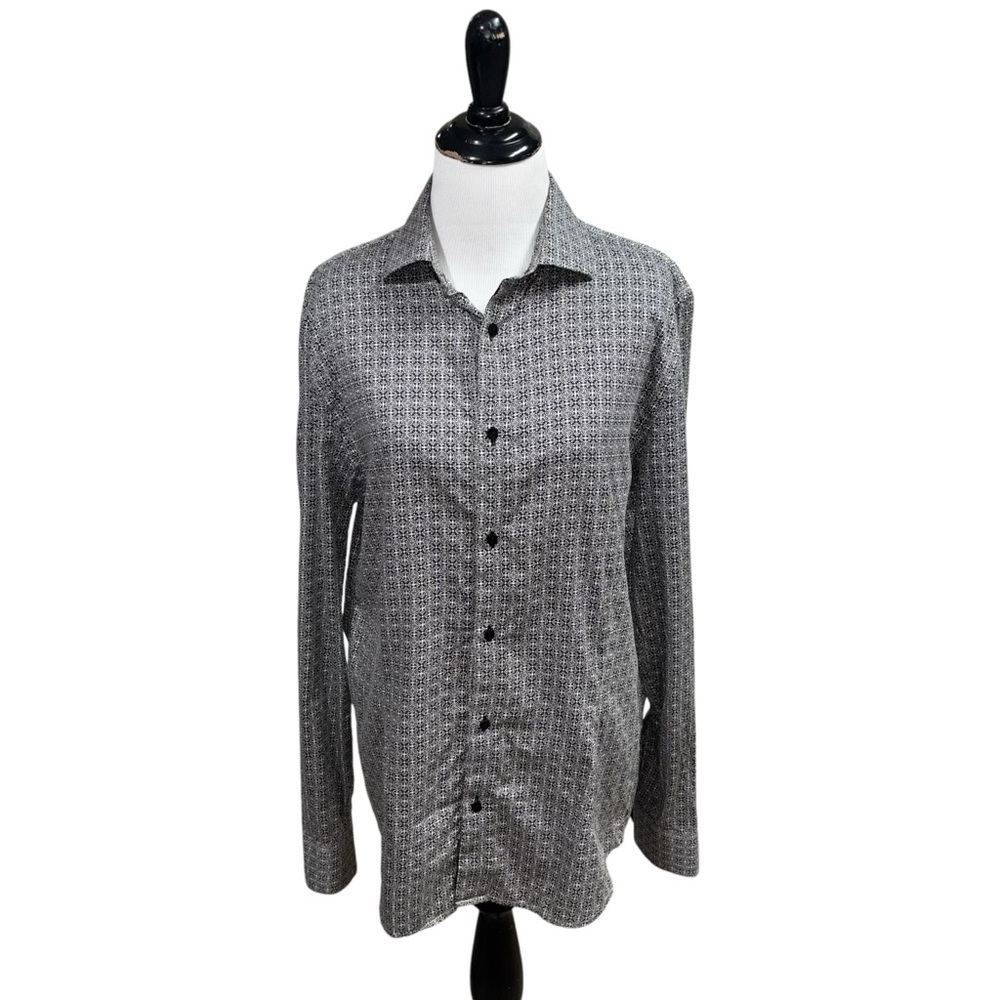 Karl Lagerfeld Men's M Medium Designer Button Down Shirt Long Sleeves